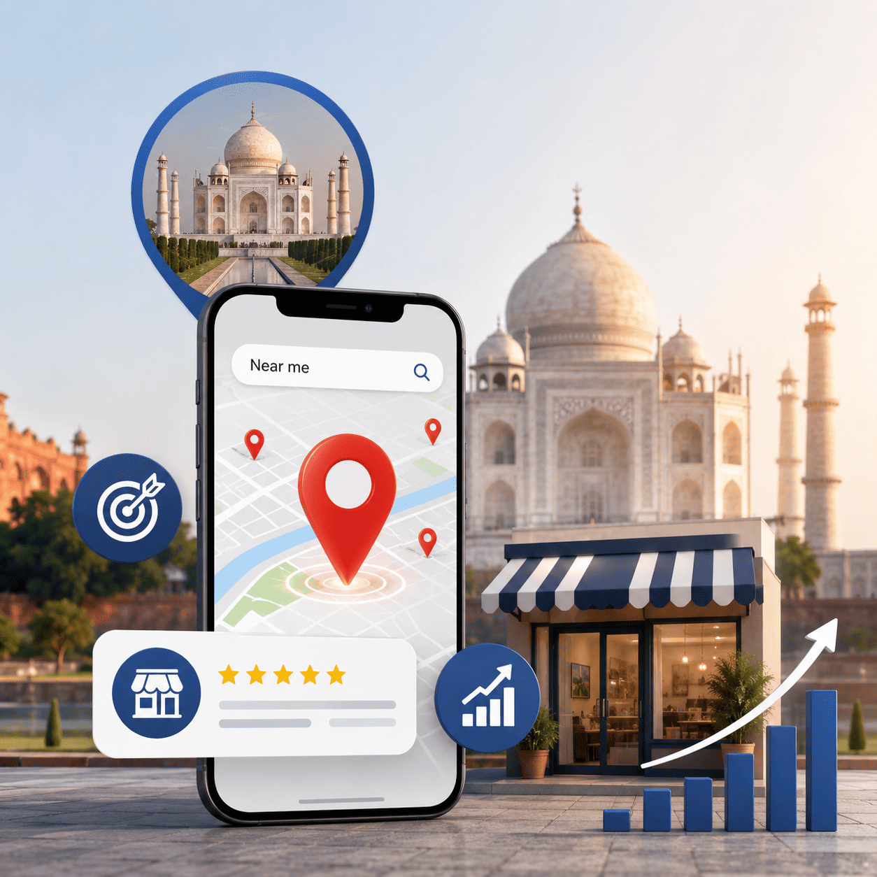 Local SEO: Helping Agra Businesses Dominate "Near Me" Searches.